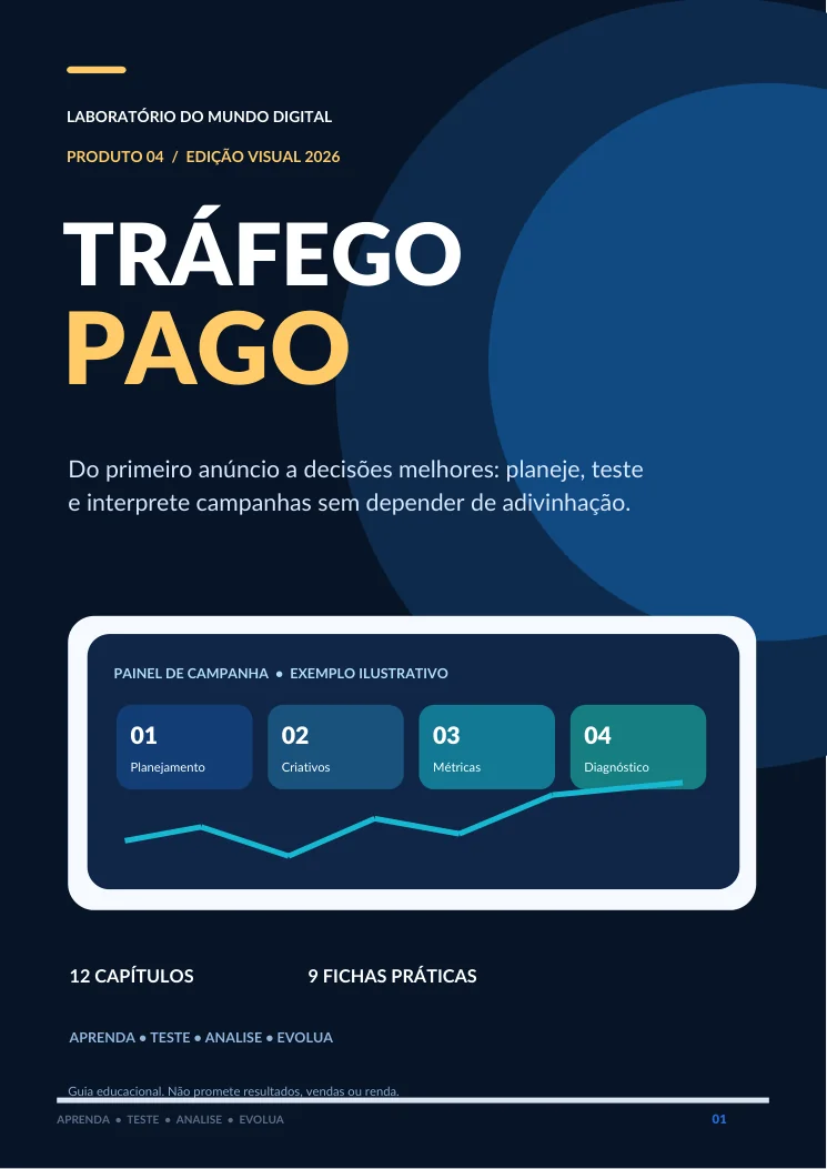Capa real do e-book Tráfego Pago, LAB DO MD, Edição Visual 2026